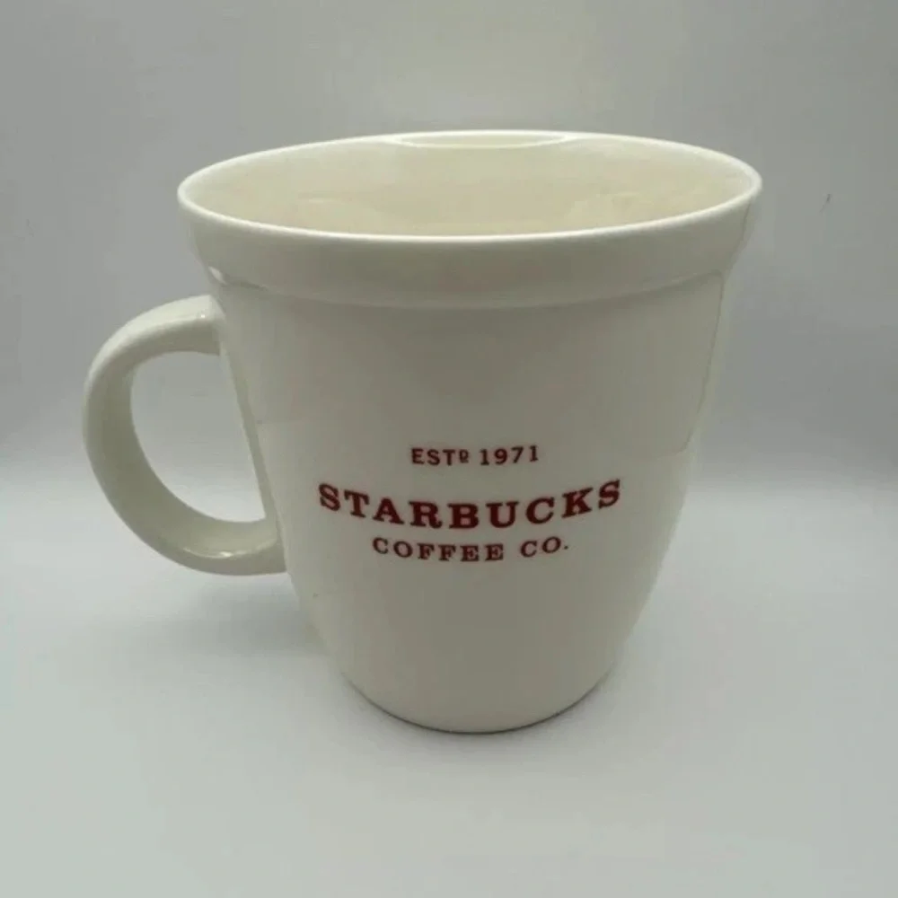 Y2K Starbucks Coffee Company Barista Holiday Mug 2007 With Red Logo 18 Ounces - Picture 6 of 7